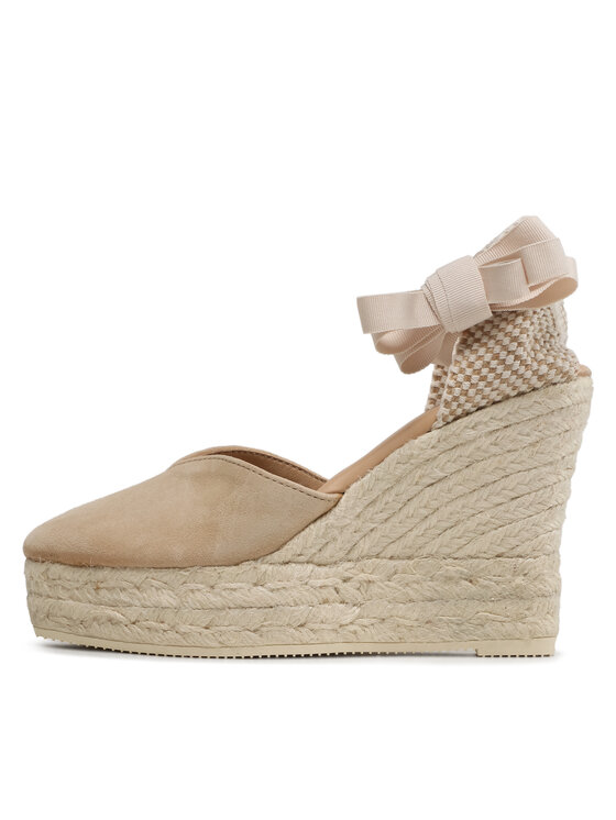 Manebi Manebi Espadrillid Heart-Shaped Wedge Espadrilles M 1.1 WH Beež