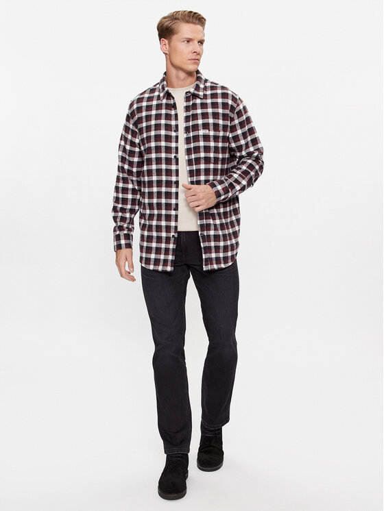 Wrangler Wrangler Camicia 112341071 Marrone Relaxed Fit