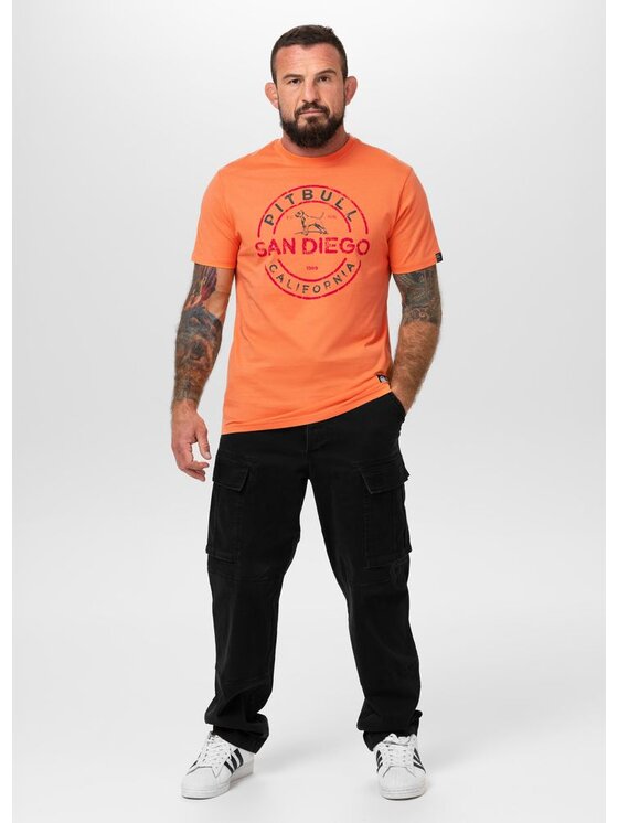 PITBULL PITBULL T-Shirt AUTOMATIC Pomarańczowy Regular Fit