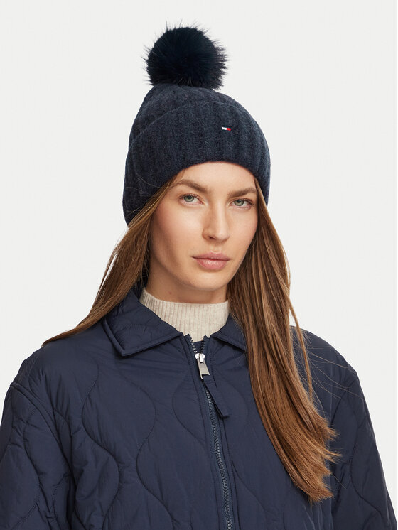 Tommy Hilfiger Tommy Hilfiger Czapka Th Flag AW0AW19330 Granatowy