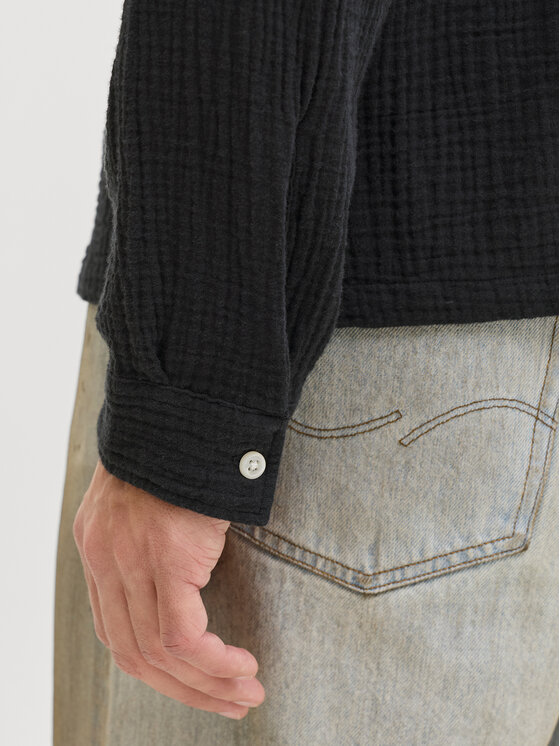Jack & Jones Jack & Jones Košeľa Nantucket 12291804 Čierna Relaxed Fit