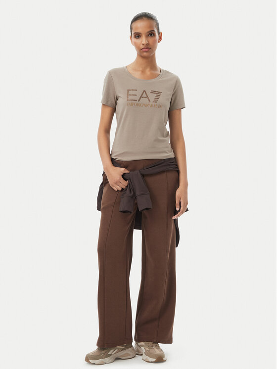 EA7 Emporio Armani EA7 Emporio Armani T-krekls 7W000536 AF10373 U6100 Bēšs Slim Fit