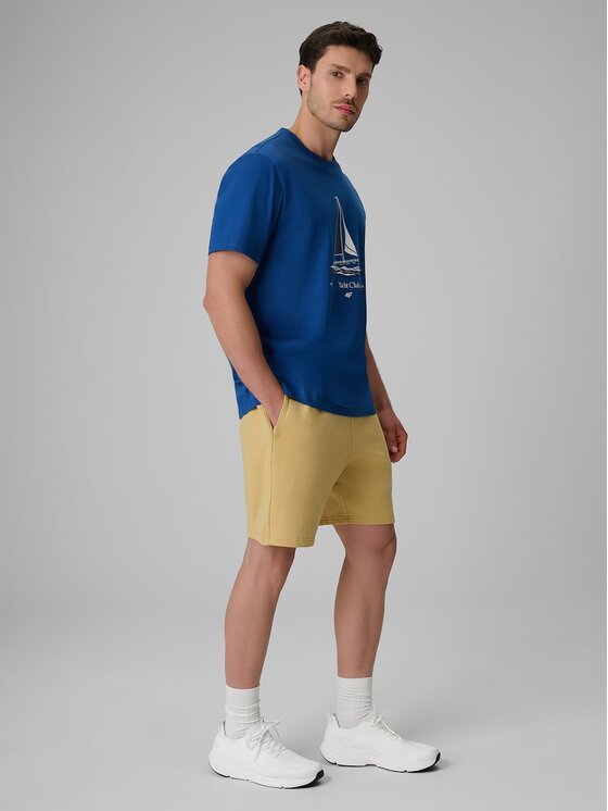 4F 4F Αθλητικό σορτς 4FRSS26TSHOM0930-83S Μπεζ Regular Fit