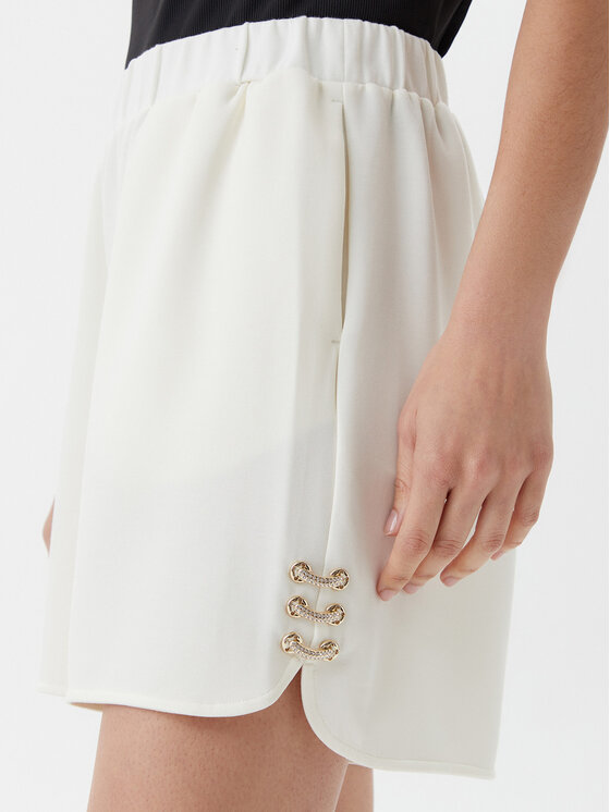 Liu Jo Liu Jo Pantaloncini di tessuto TA5227 J4869 Écru Relaxed Fit