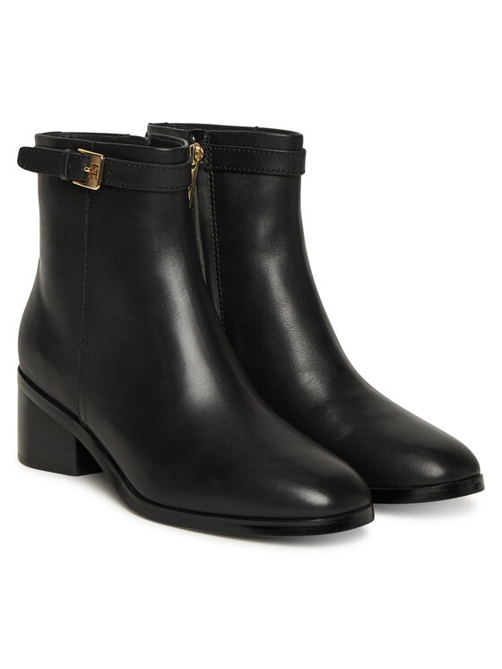 Tommy Hilfiger Tommy Hilfiger Aulinukai Th Buckle Riding Mid Heel Bootie FW0FW08859 Juoda