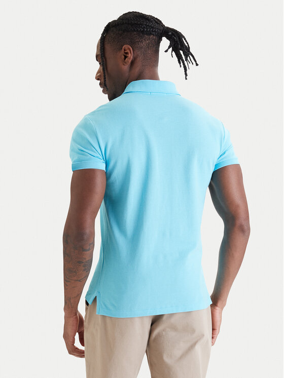 Polo Ralph Lauren Polo Ralph Lauren Тениска с яка и копчета Core Replen 710795080 Син Slim Fit