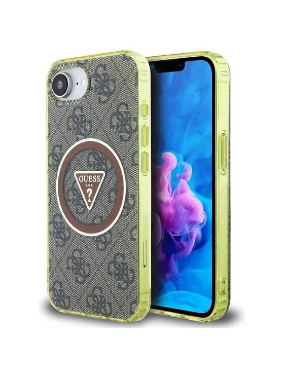 Guess Guess Etui na telefon Apple iPhone 16e Brązowy