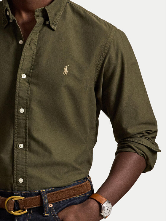 Polo Ralph Lauren Polo Ralph Lauren Srajca 710805564520 Temno zelena Regular Fit