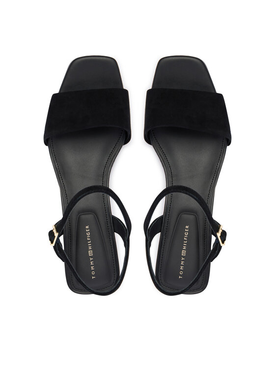 Tommy Hilfiger Tommy Hilfiger Sandály Suede Wrapped Mid Wedge FW0FW09235 Černá
