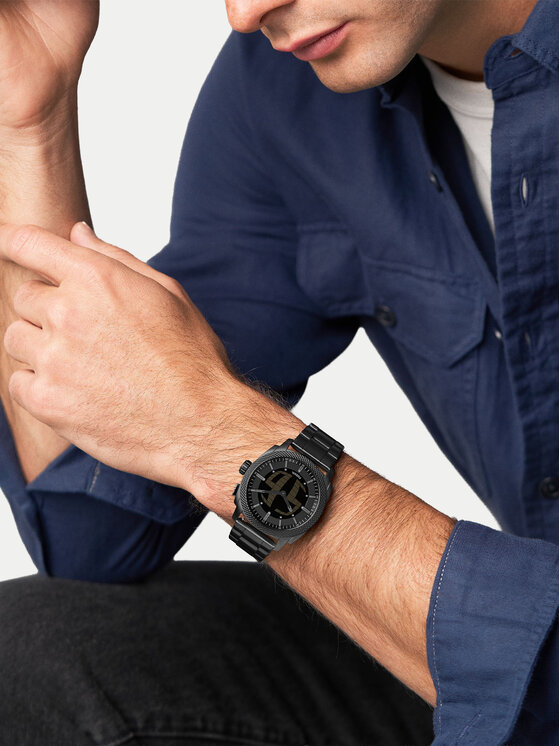 Fossil Fossil Часовник Machine Big Tic FS6156 Черен