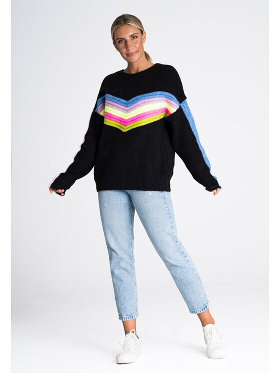 FIGL FIGL Sweter M983 Czarny Regular Fit