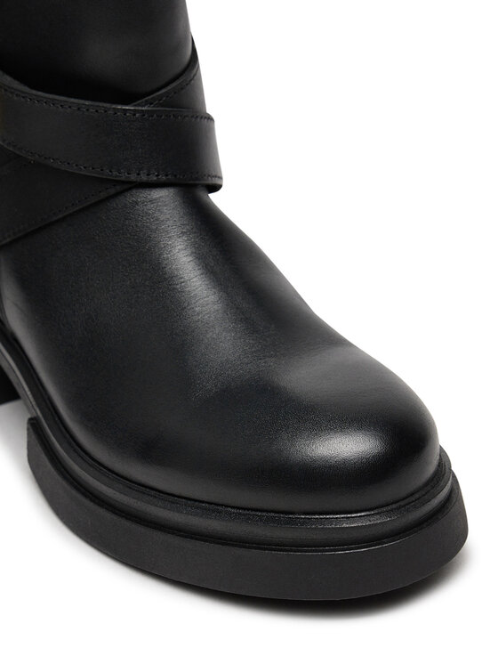 Tommy Hilfiger Tommy Hilfiger Stivaletti Biker Leather FW0FW08313 Nero