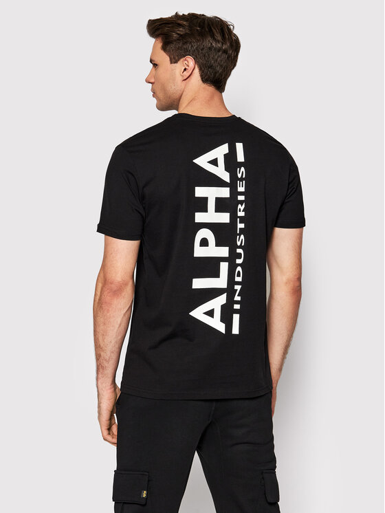 Alpha Industries Alpha Industries Tričko Backprint 128507 Čierna Regular Fit