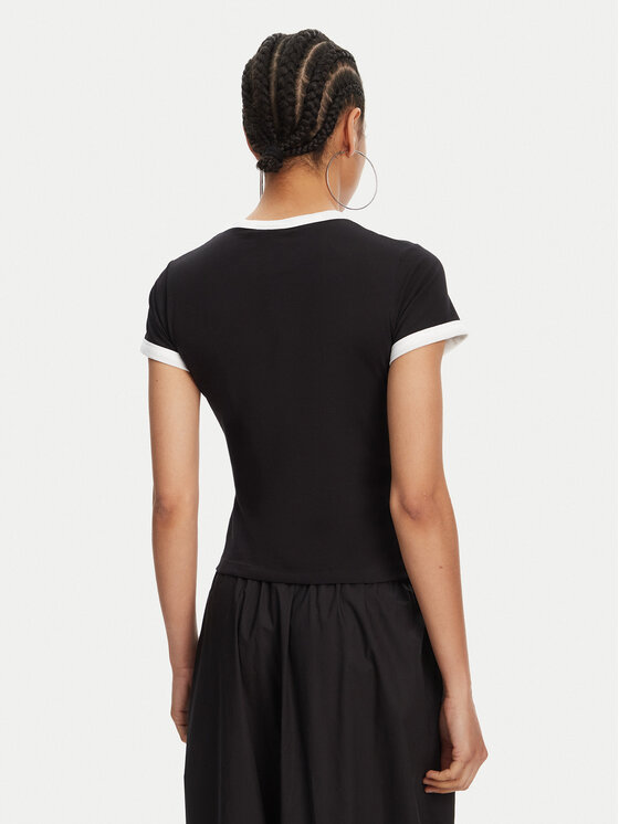 Juicy Couture Juicy Couture Marškinėliai I Kiss JCWCT125318 Juoda Slim Fit