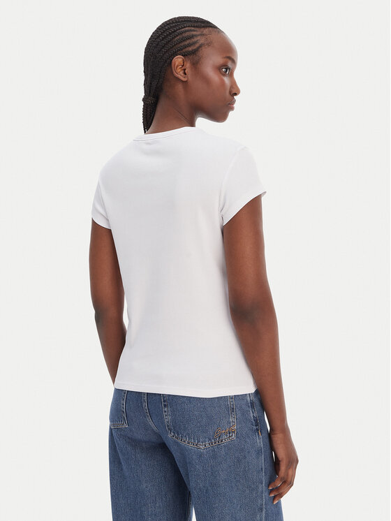 BOSS BOSS Marškinėliai C_Ecute 50554675 Balta Slim Fit