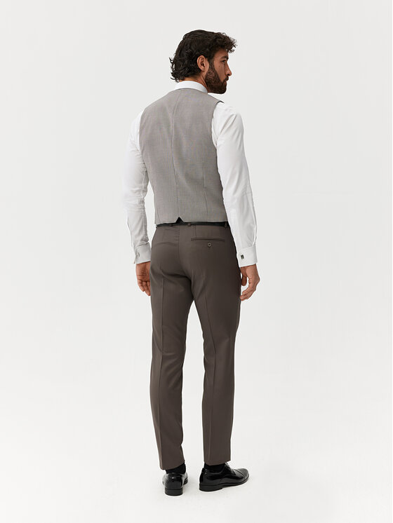 Evenemen Evenemen Kamizelka garniturowa Boston Szary Slim Fit
