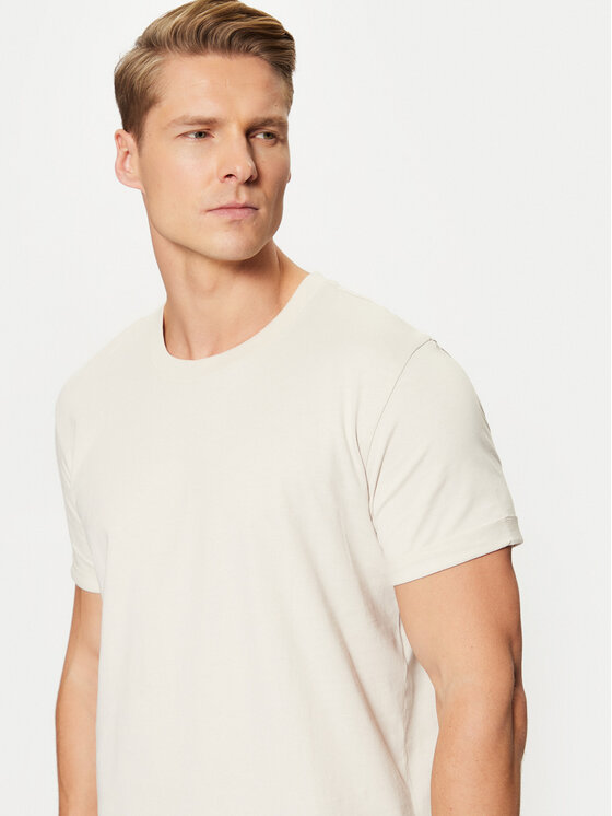 Calvin Klein Jeans Calvin Klein Jeans Marškinėliai Badge Turn Up Sleeve J30J323482 Écru Regular Fit