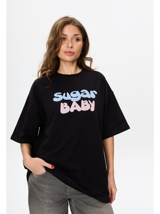 Mirons Mirons T-Shirt Print Biały Oversize