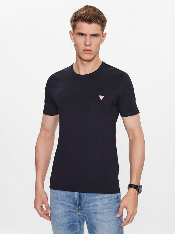 Guess Guess T-Shirt M2YI36 I3Z14 Tmavomodrá Slim Fit