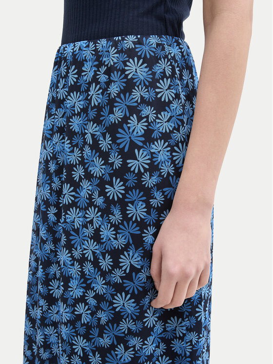 Tom Tailor Denim Tom Tailor Denim Midi sukňa 1045502 Modrá Regular Fit