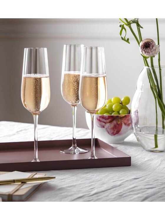 Villeroy & Boch Villeroy & Boch Komplet kieliszków do szampana Rose Garden Villeroy & Boch Przezroczysty