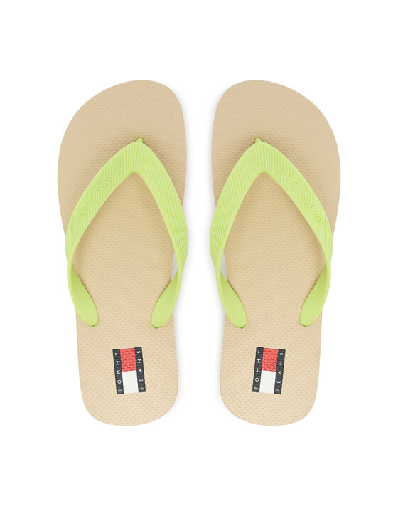 Tommy Jeans Tommy Jeans Šlepetės per pirštą Tjw Logo Summer Sandal EN0EN02979 Geltona