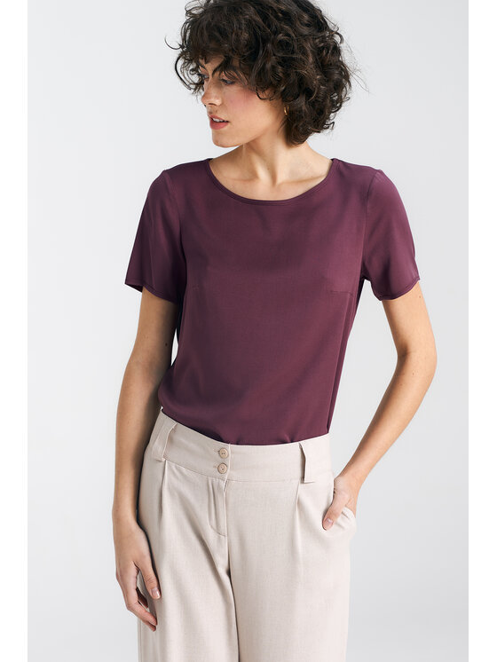 NIFE NIFE Halenka B185 Fialová Regular Fit