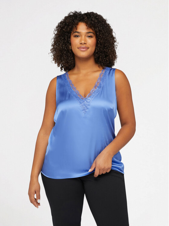 Fiorella Rubino Fiorella Rubino Top D233T000234N0A9 Turkusowy Regular Fit