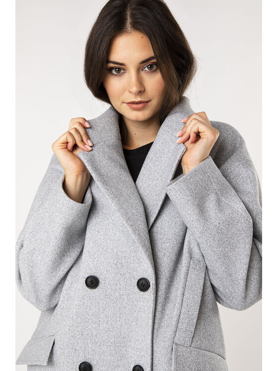 QUIOSQUE QUIOSQUE Kabát Quiosque 9RS006230 Šedá Regular Fit
