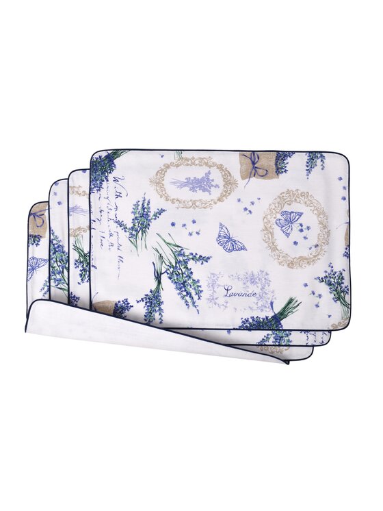 Roseberry Home Roseberry Home Podkładka na stół dwustronna Lavender & White Panama Niebieski
