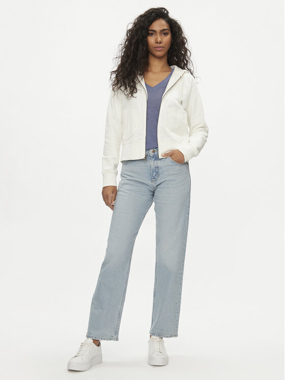 Lee Lee Bluza 112350174 Écru Relaxed Fit