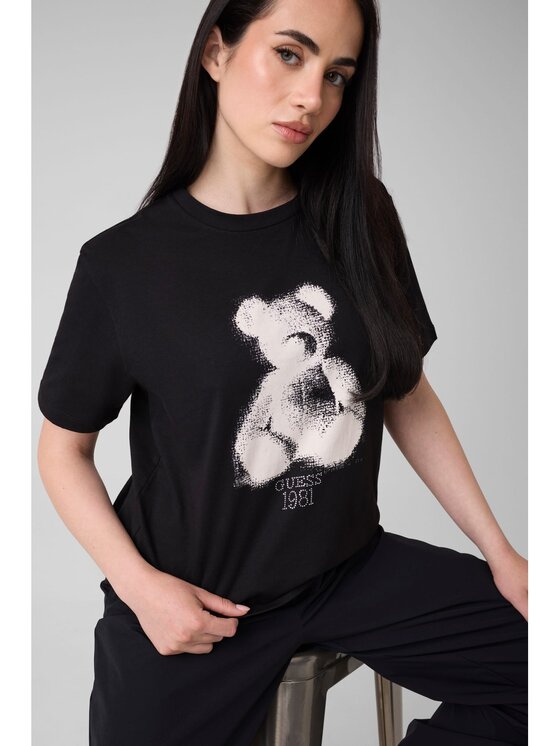 Guess Guess T-Shirt 183124 Černá Classic Fit