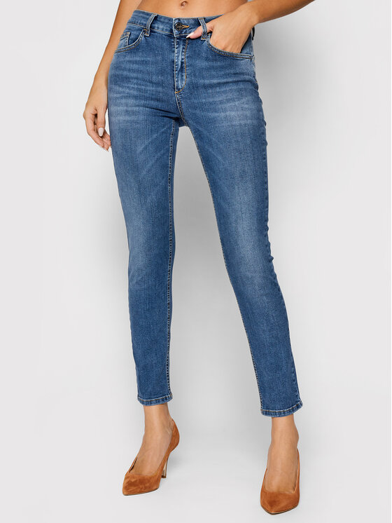 Liu Jo Blugi CF1306 D4664 Albastru Skinny Fit Albastru imagine noua