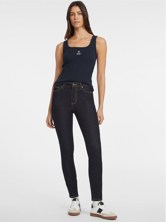 Guess Jeans Guess Jeans T-Shirt 165717 Niebieski Classic Fit