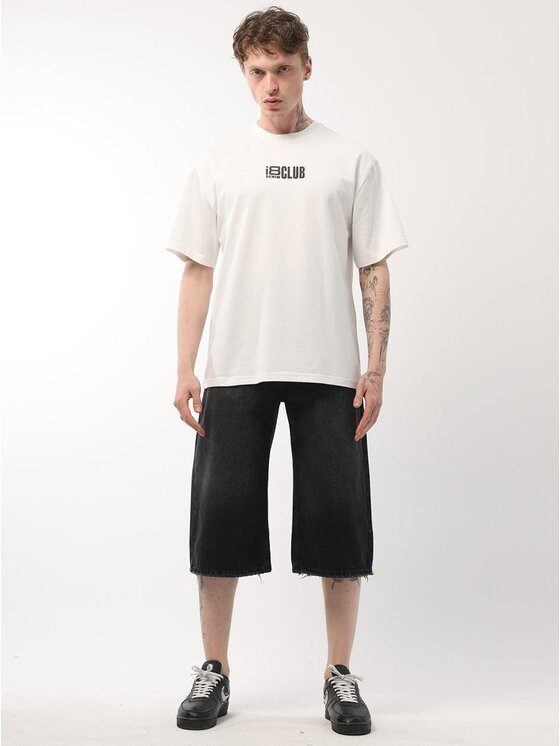 Machinist Machinist Szorty jeansowe Krótkie Spodenki Jortsy Jeansowe Super Baggy Męskie Czarne Classic Bermudy 33 Czarny Baggy Fit