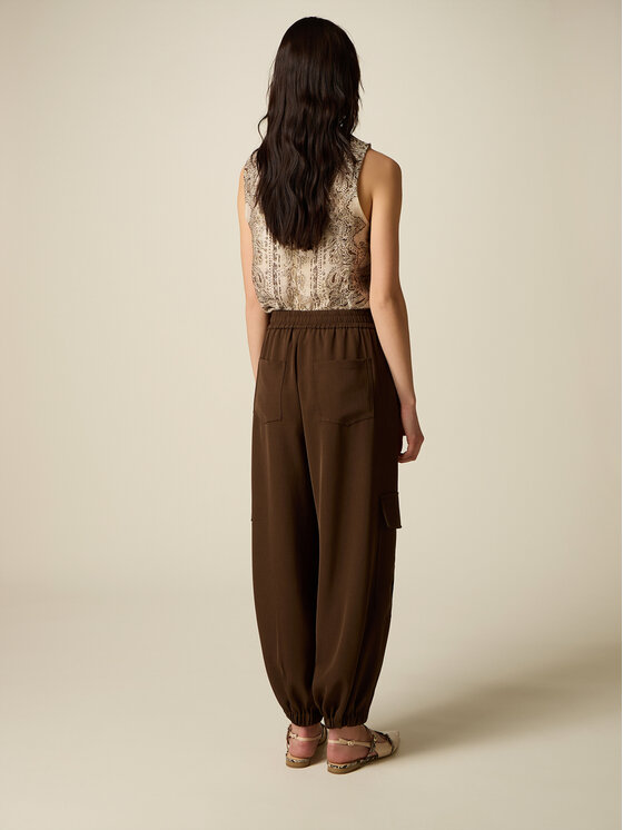 Oltre Oltre Pantaloni di tessuto P011J002662N032 Marrone Boy Fit