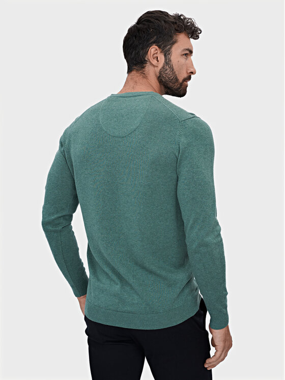 Evenemen Evenemen Sweter V-NECK GREEN Zielony Slim Fit