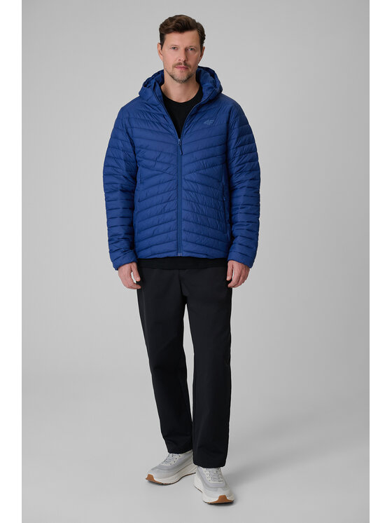 4F 4F Kurtka puchowa BASIC+ Granatowy Regular Fit