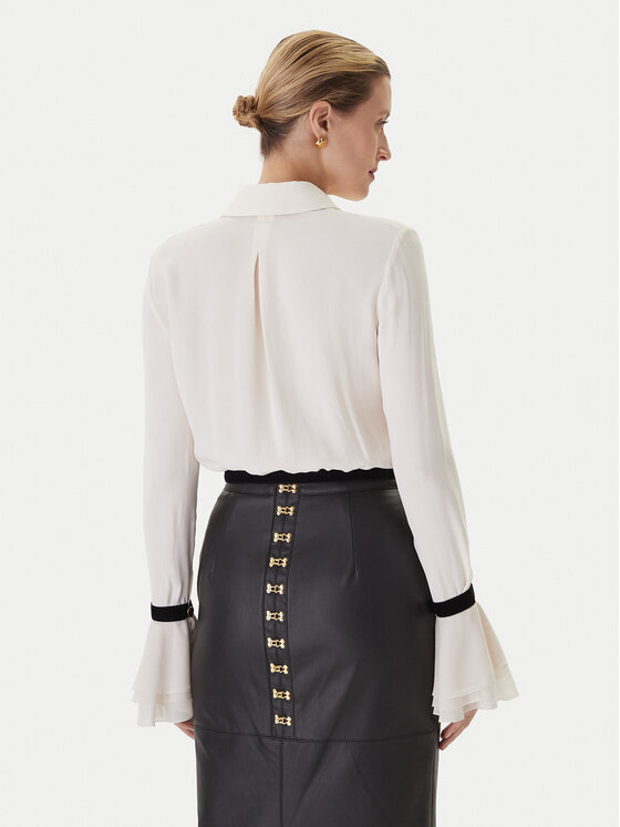 Elisabetta Franchi Elisabetta Franchi Koszula CA-131- 57E2-V390 Écru Regular Fit