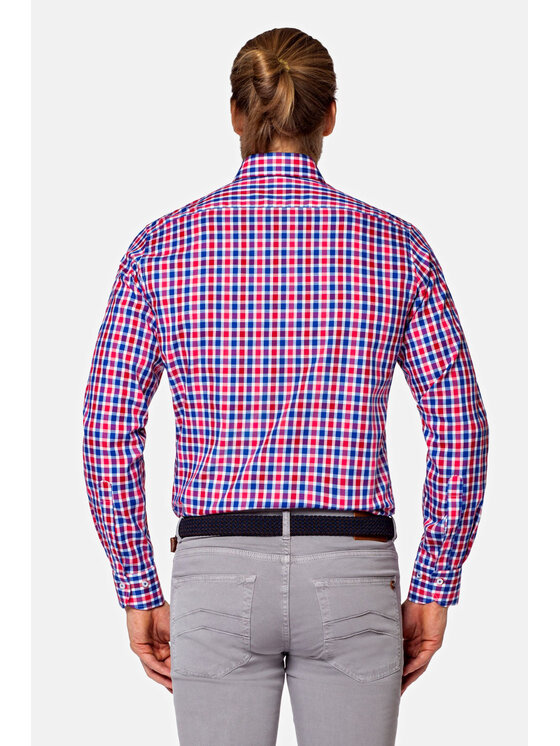 Lancerto Lancerto Koszula Haria KO051118000002 Czerwony Regular Fit