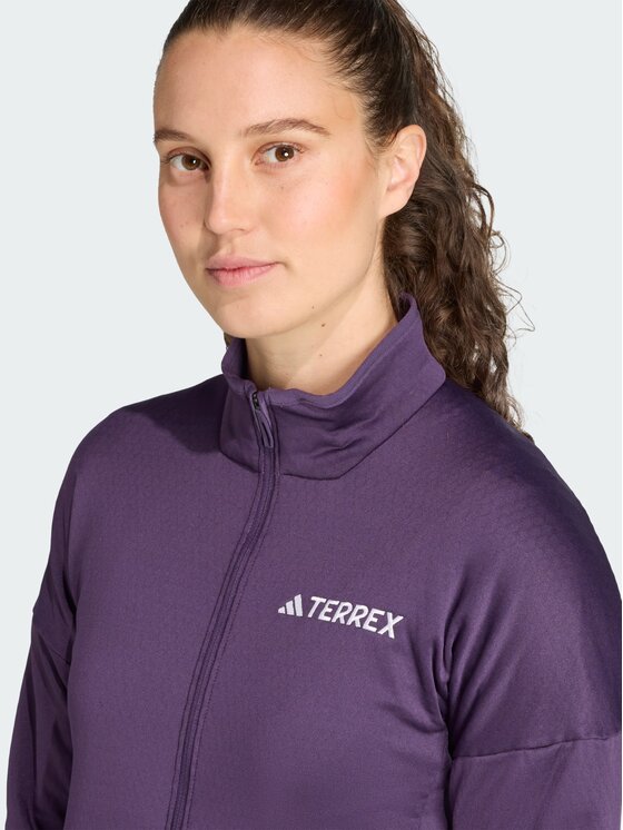 adidas adidas Bluza techniczna Terrex Xperior Climawarm Light Fleece Fioletowy Slim Fit
