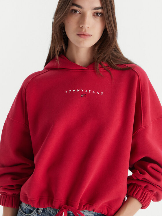 Tommy Jeans Tommy Jeans Mikina Bling Linear DW0DW21607 Červená Regular Fit