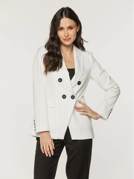 Willsoor Willsoor Marynarka 68111 Biały Slim Fit