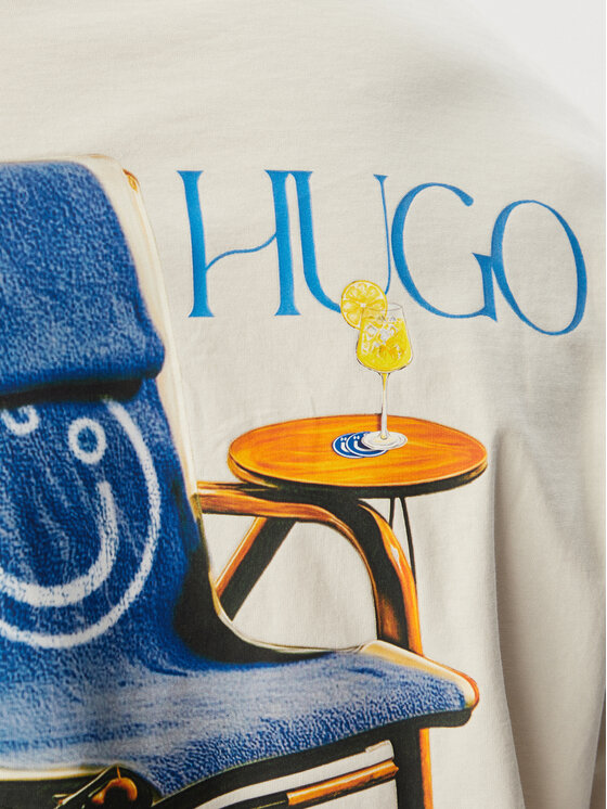 HUGO HUGO T-särk Nulaxo 50560093 Valge Regular Fit