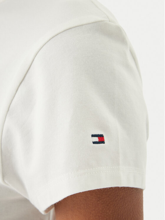Tommy Hilfiger Tommy Hilfiger T-särk WW0WW48710 Kreemjas Slim Fit