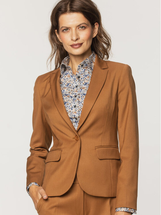 Willsoor Willsoor Marynarka 67871 Brązowy Regular Fit