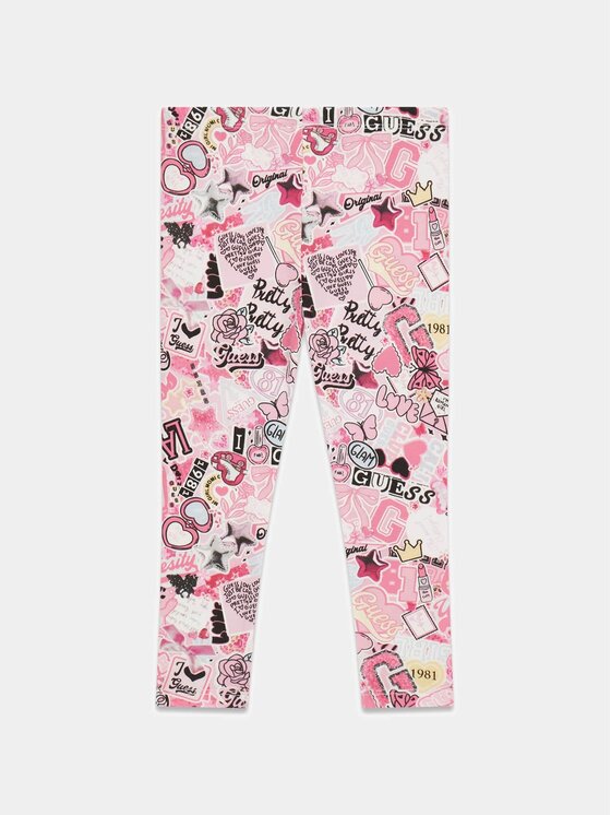 Guess Kids Guess Kids Spodnie materiałowe 176317 Różowy Regular Fit