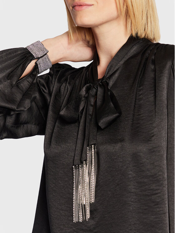 Nissa Nissa Блуза TOP13614 Черен Regular Fit