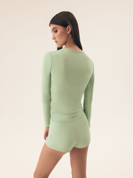 Esotiq Esotiq Bluzka 43124 Zielony Regular Fit