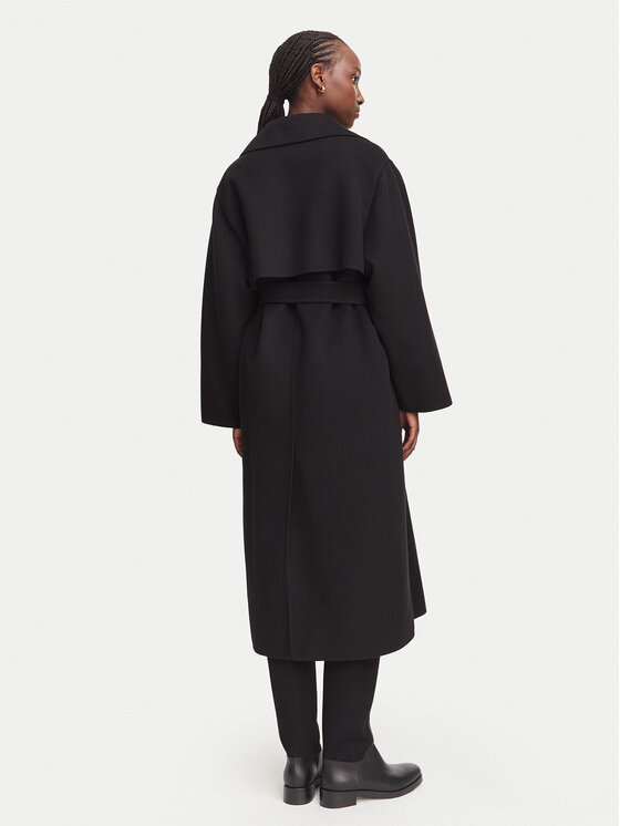 Weekend Max Mara Weekend Max Mara Vilnonis paltas Operoso 2625016011 Juoda Regular Fit